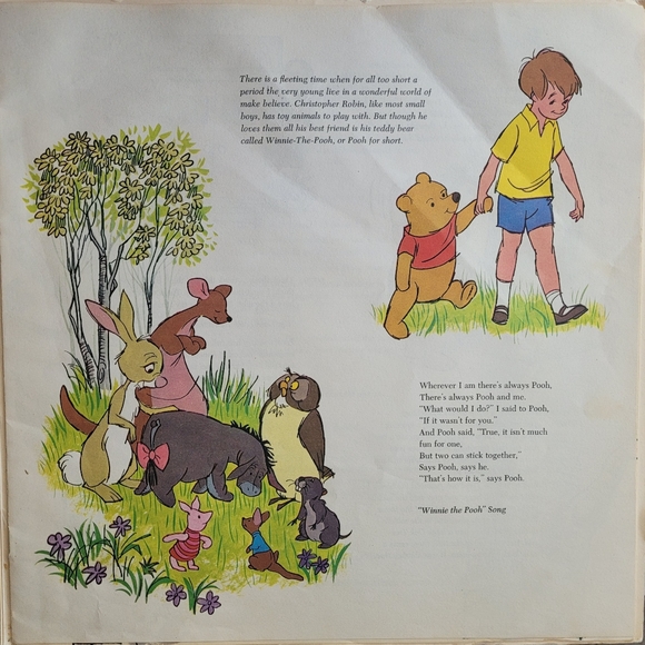 Classic VTG Winnie the Pooh LP and Book - Picture 5 of 10